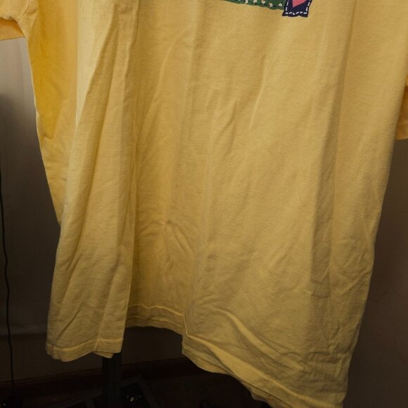 Womens T-Shirt Vint Spring Easter Bunny 2X Yellow Anvil Short Sleeve Grandmacore - Picture 8 of 10